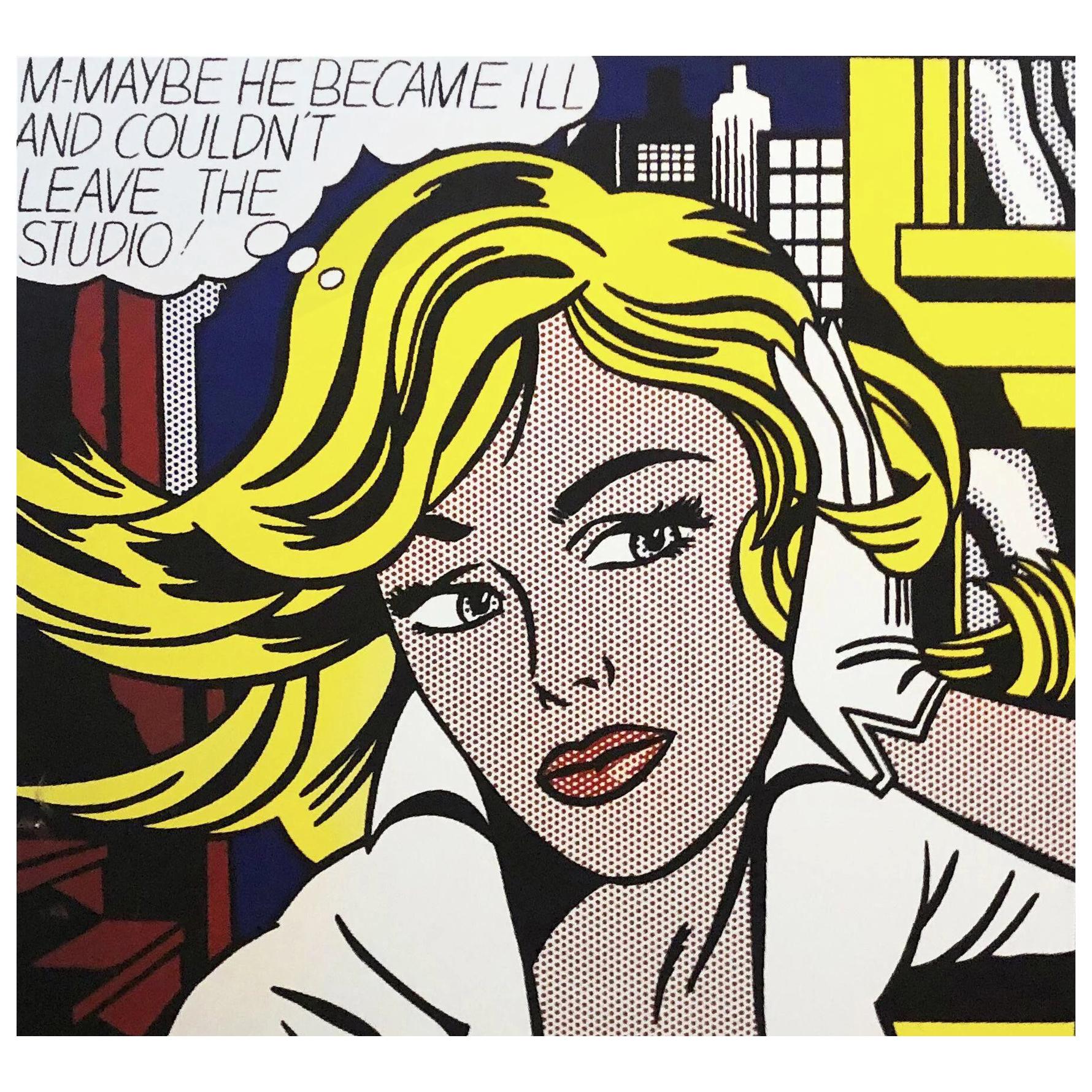 After Roy Lichtenstein, Pop Art Modern Print Art of the Sixties, Silkscreen