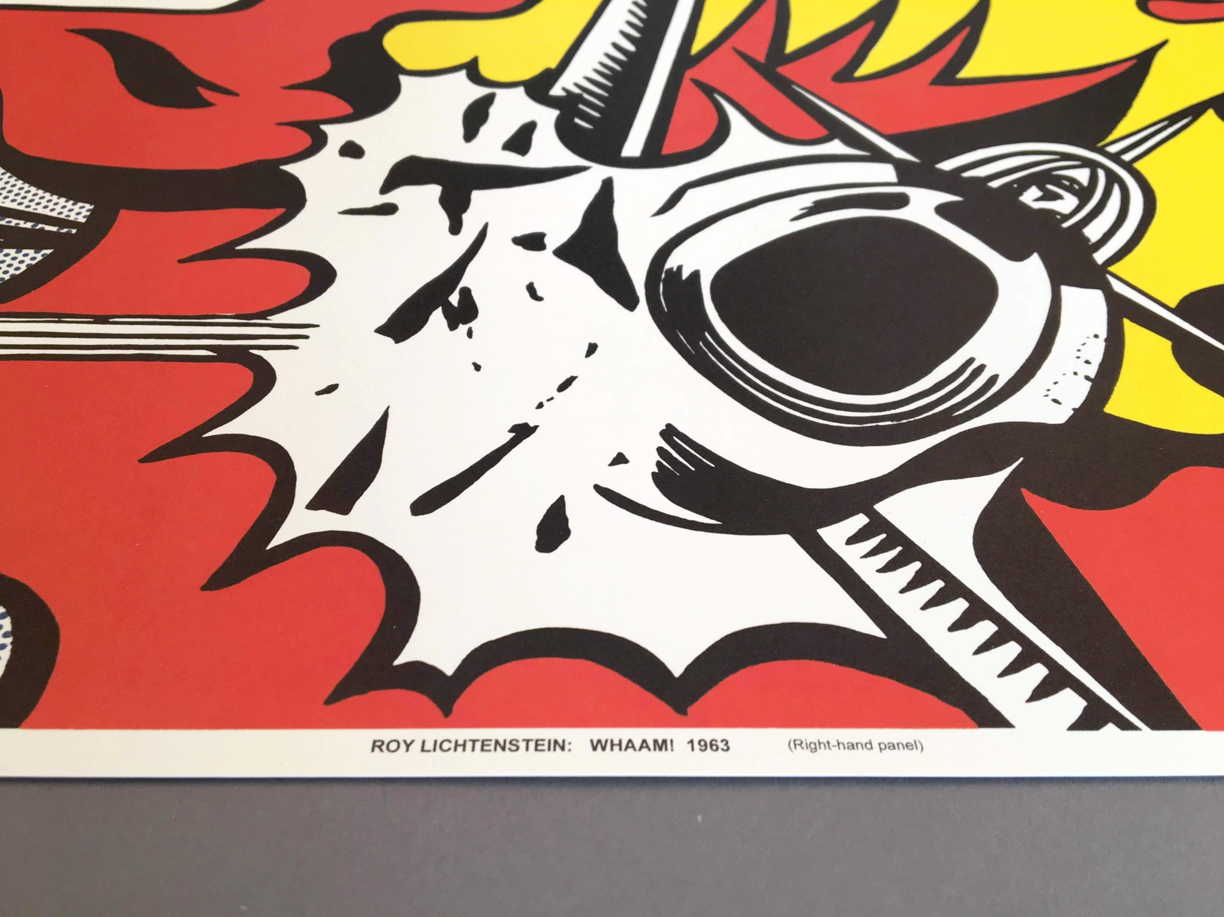 Roy Lichtenstein 'Whaam!' Rare Original Diptych Print Set on Wove Paper For Sale 3