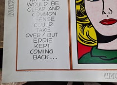 Roy Lichtenstein Walker Art Center Eddie Diptych offset Lithograph