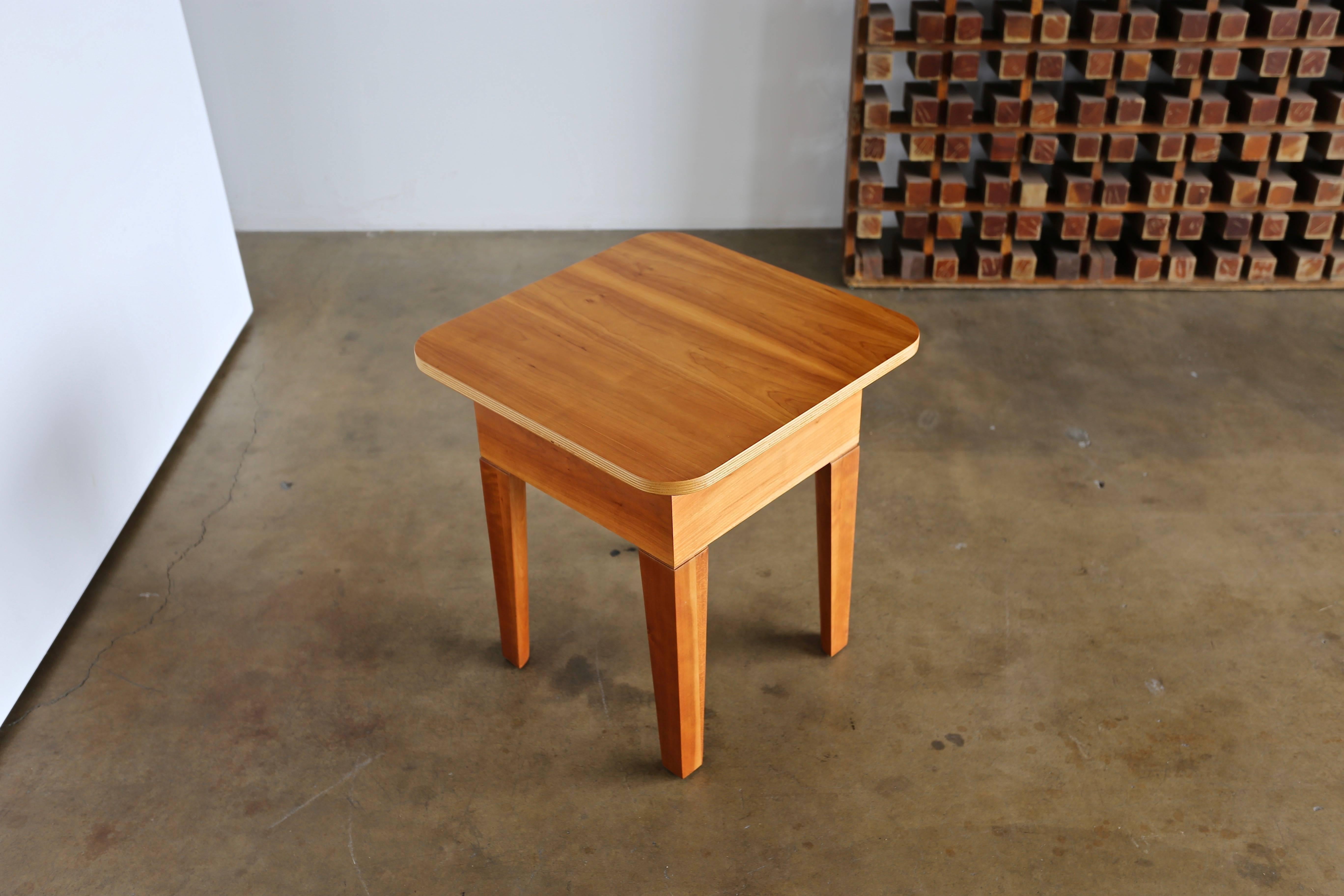 Roy McMakin 'Cove' occasional table. Designed 1988 for Domestic Furniture Co. This piece has been professionally restored.

He began his studies at the Museum Art School in Portland, but soon transferred to the University of California, San Diego,
