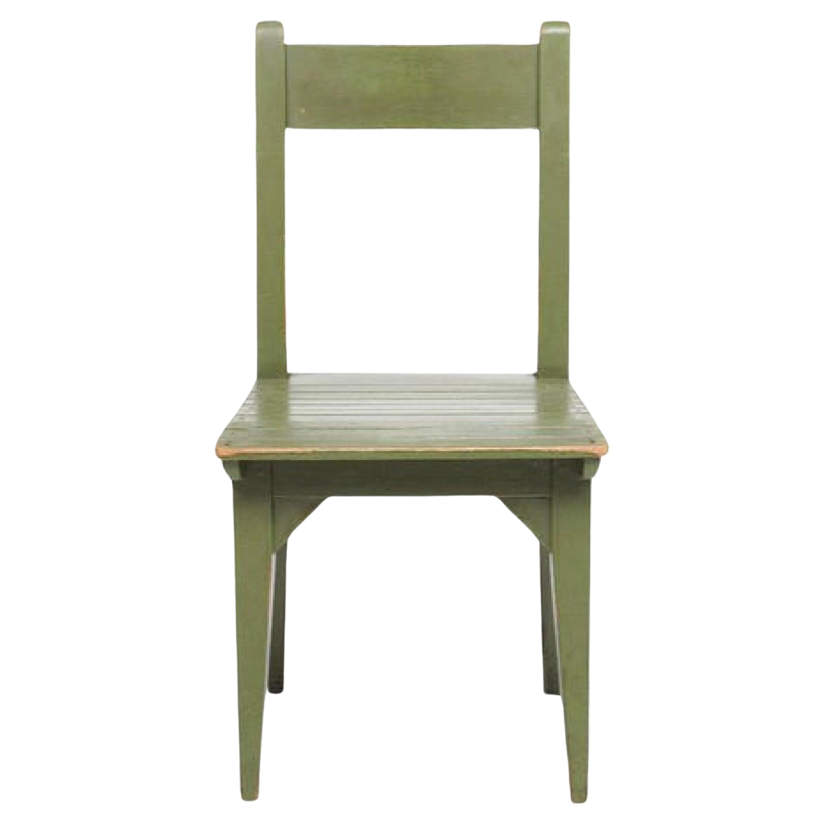 Roy McMakin Painted Wood Postmodern Dining Chair, Green, 1982, USA.