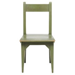 Roy McMakin Painted Wood Postmodern Dining Chair, Green, 1982, USA.