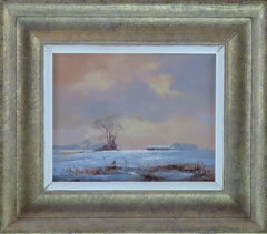 Pair of Original Oils on Board. ROY PERRY,  R.I., "Fenland" "Suffolk Landscape"