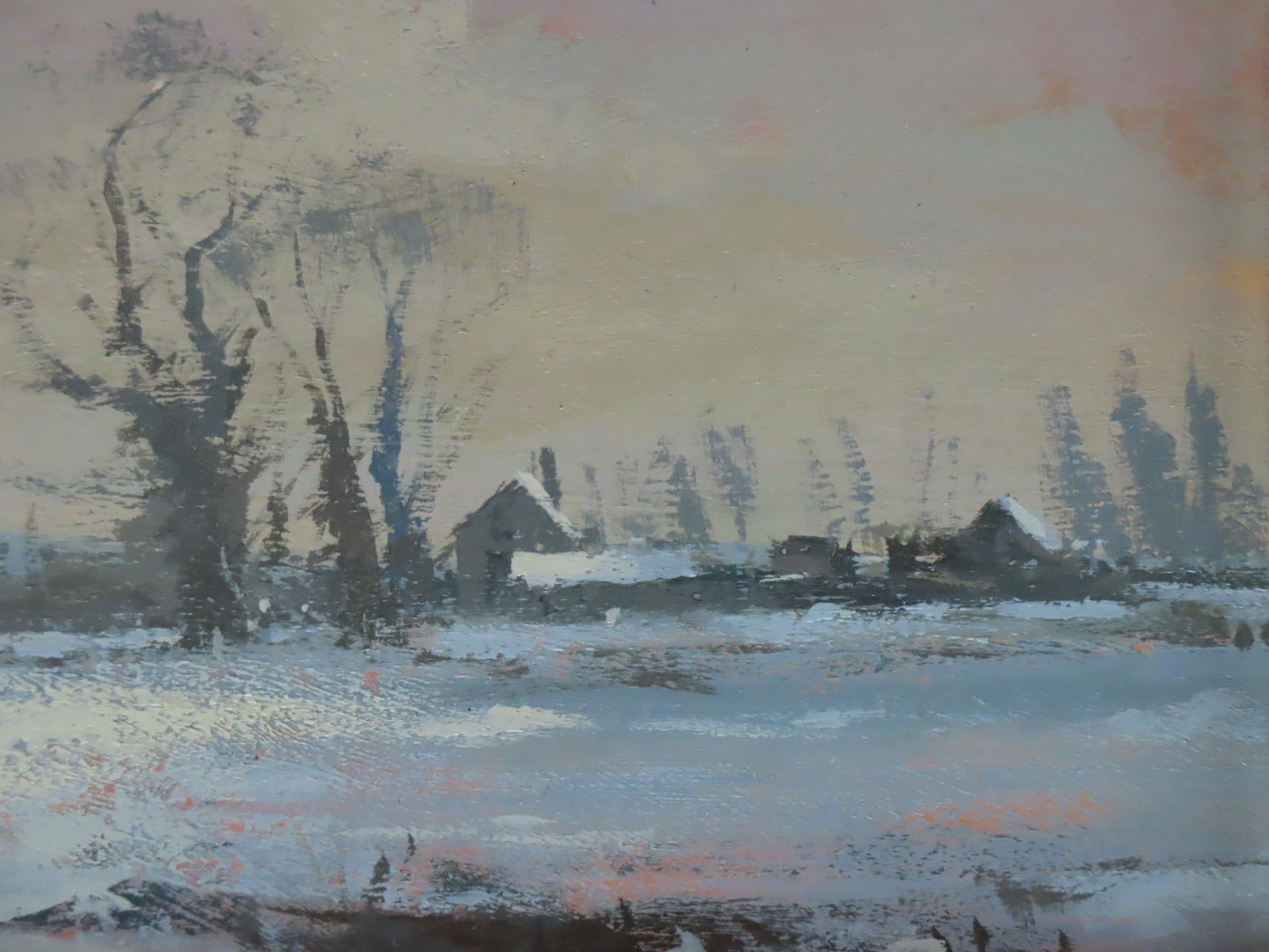 Pair of Original Oils on Board. ROY PERRY,  R.I., 