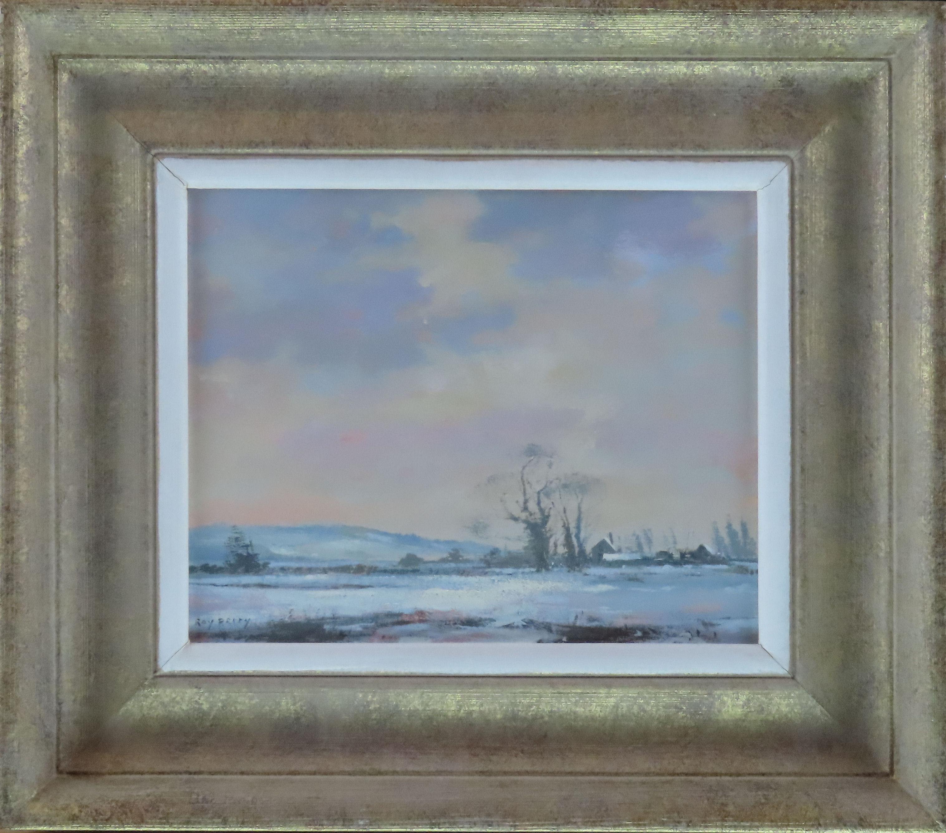Ein Paar Original-Öle auf Karton. ROY PERRY,  R.I., „Fenland“, „Suffolk Landscape“