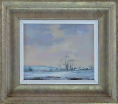 Pair of Original Oils on Board. ROY PERRY,  R.I., "Fenland" "Suffolk Landscape"