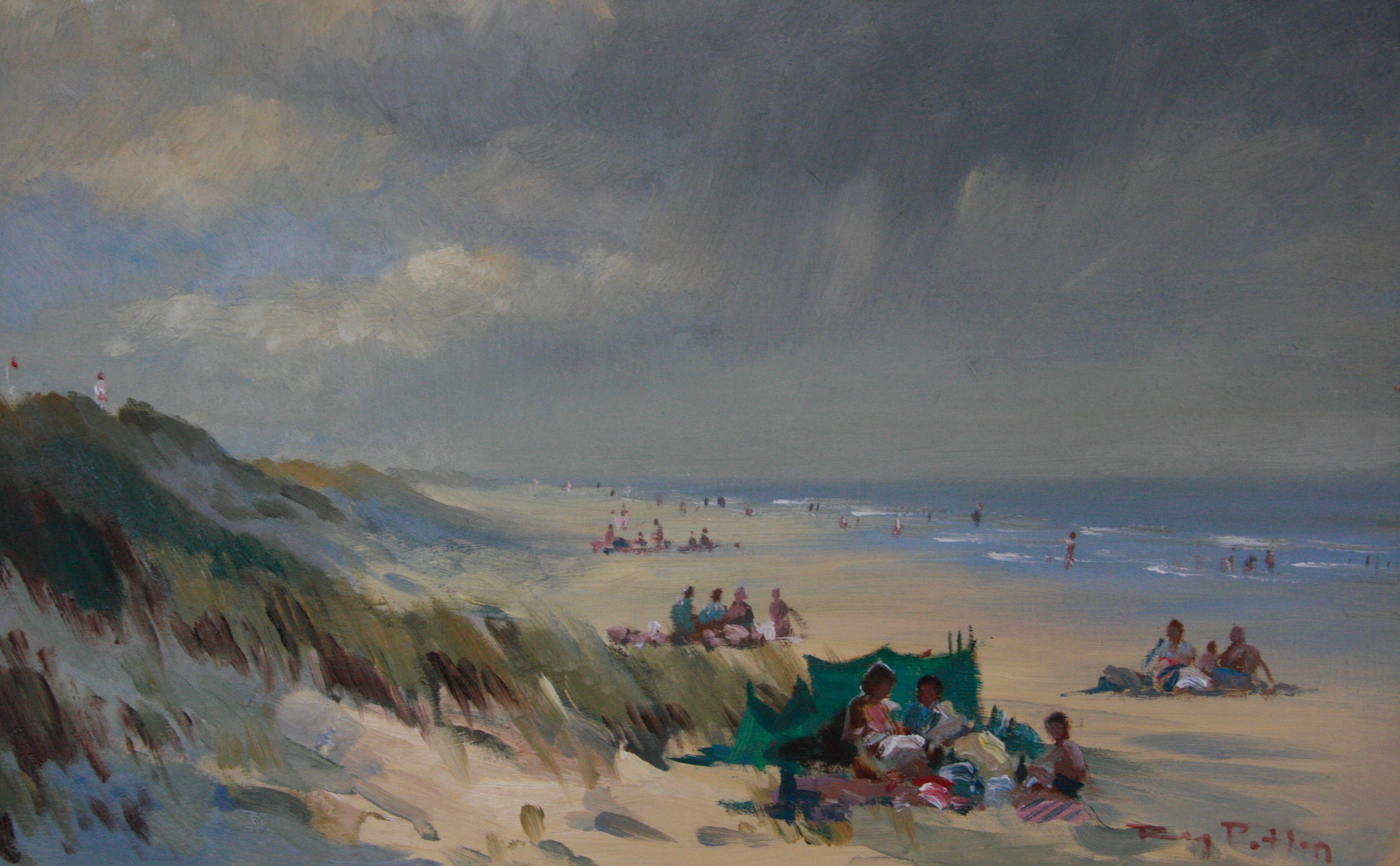 BANK HOLIDAY PASSING STORM  Roy Petley 1950 renowned Contempary British artist  For Sale 8