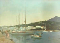 Roy Petley 1950, impressionista britannico contemporaneo, vicino al porto