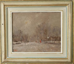 NEIGE DE DÉCEMBRE HYDE PARK..Roy Petley artiste anglais contemporain  