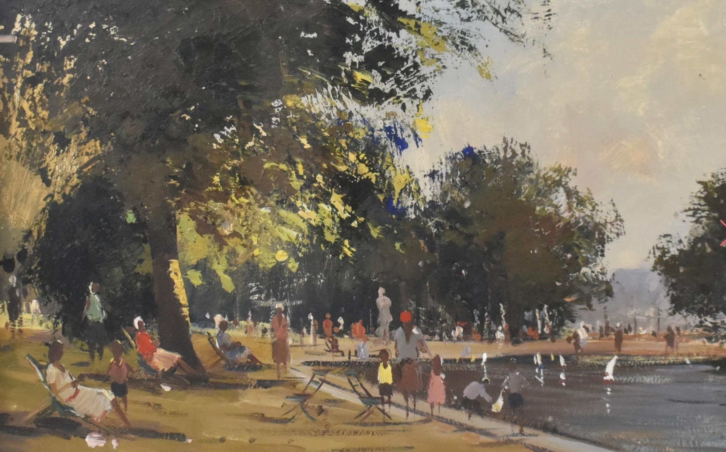 sunday hyde park Serpentine London.Roy Petley contemporary British  For Sale 9
