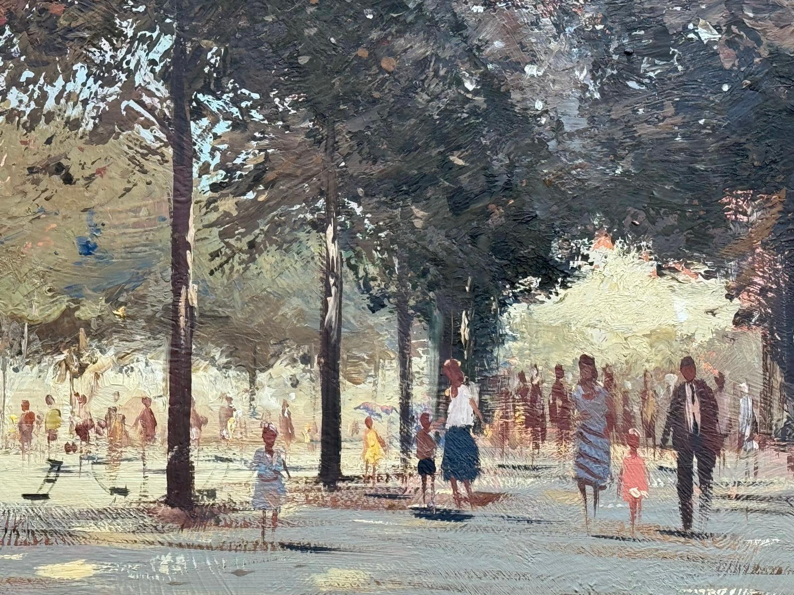 SUNDAY MORNING TUILERIES GARDENS PARIS   ROY PETLEY contemporary British artist  For Sale 2