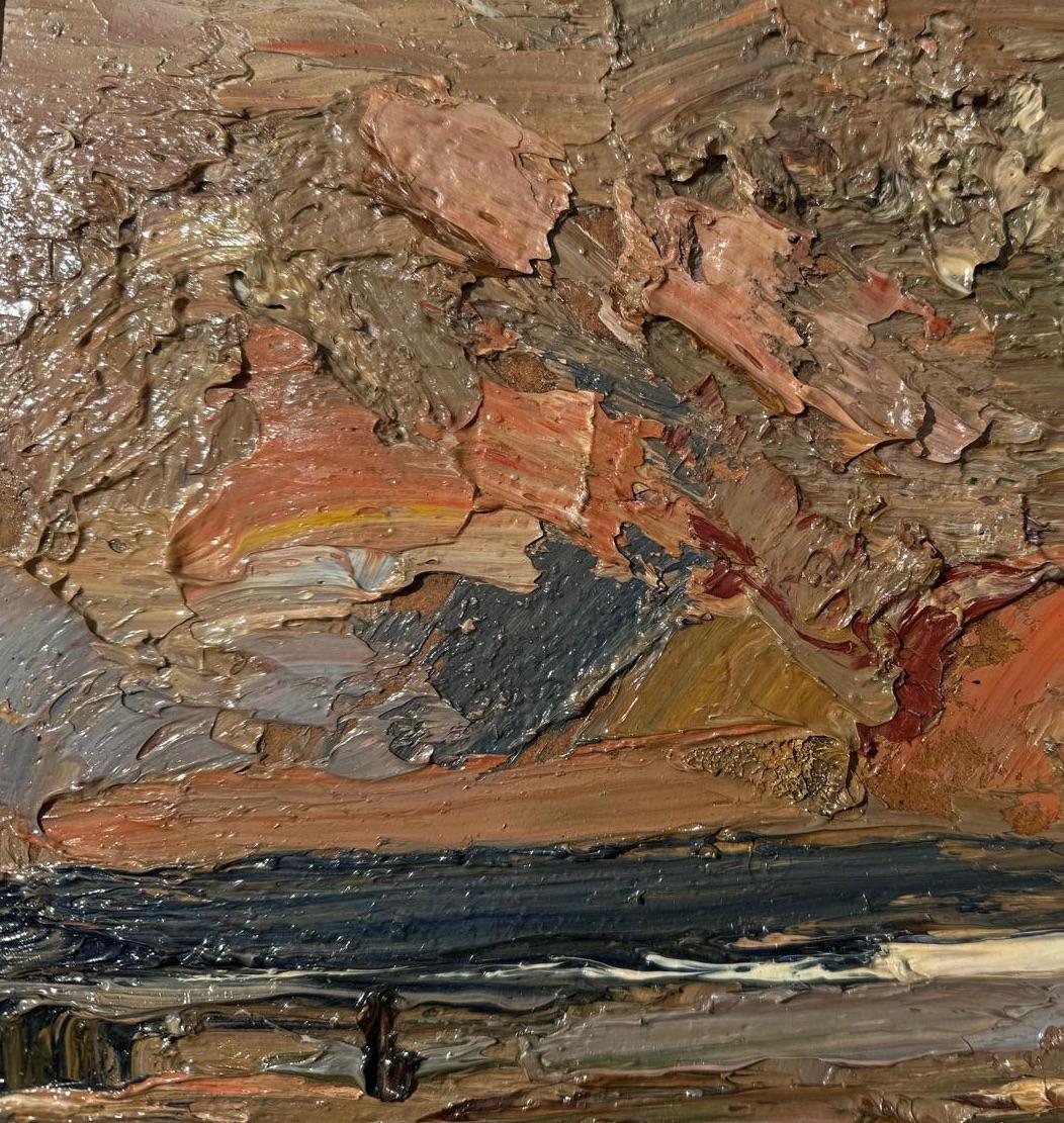 PUESTA DE SOL IMPASTO NOSTÁLGICO   ROY PETLEY artista británico contemporáneo en venta 5