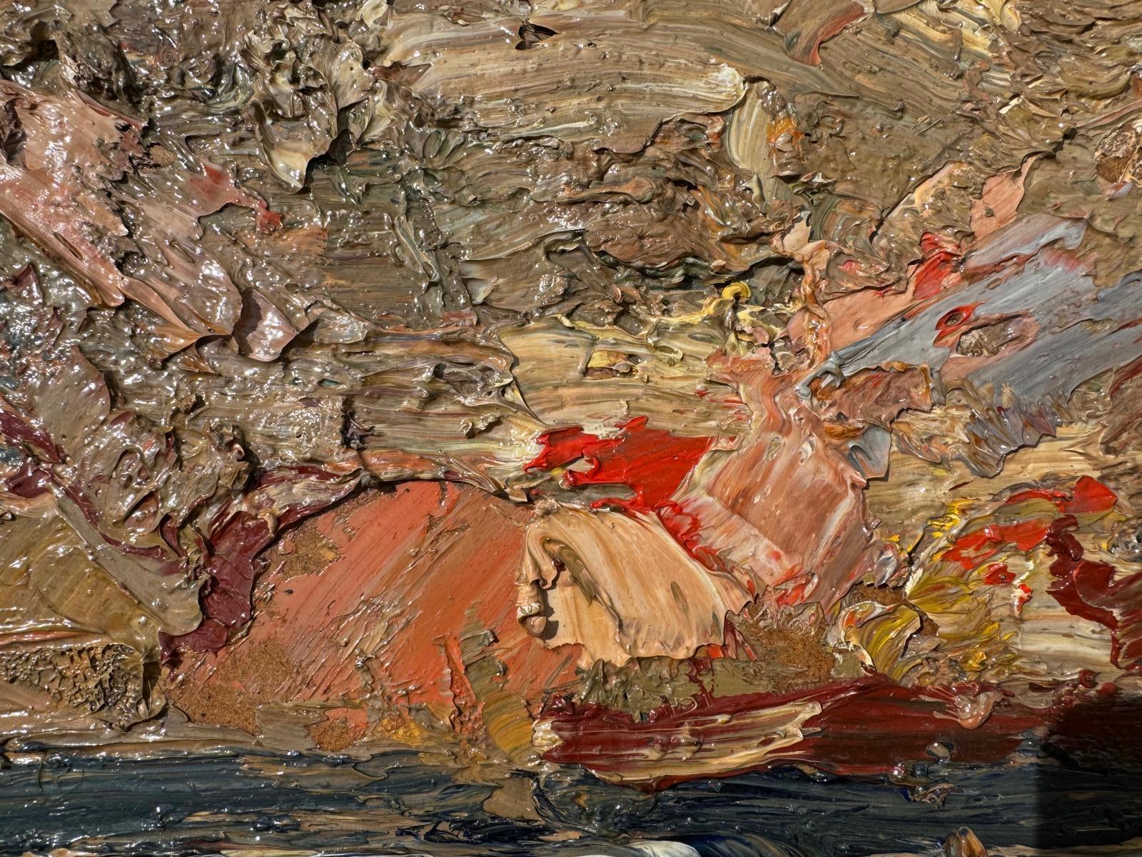 PUESTA DE SOL IMPASTO NOSTÁLGICO   ROY PETLEY artista británico contemporáneo en venta 1