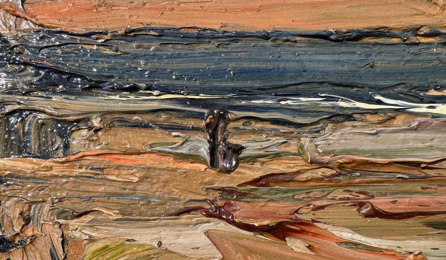 PUESTA DE SOL IMPASTO NOSTÁLGICO   ROY PETLEY artista británico contemporáneo en venta 2