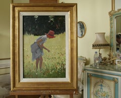 THE FLOWER GATHERER . Roy Petley contemporary British Artist