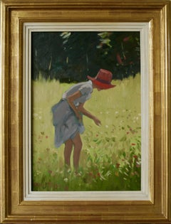 THE FLOWER GATHERER . Roy Petley contemporary British Artist