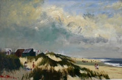 THE HOLIDAY CLOTHES LINE.Roy Petley, artiste britannique contemporain