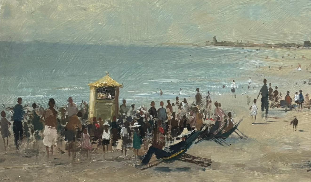 Roy Petley ...Petley peint en plein air, une expression française qui signifie "en plein air", pour créer ses œuvres populaires qui dépeignent les vastes étendues des plages anglaises et la douce allure des paysages vénitiens. Ses œuvres ont été