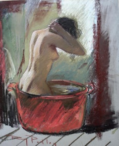 THE RED BOWL,,Roy Petley Contemporary British artist