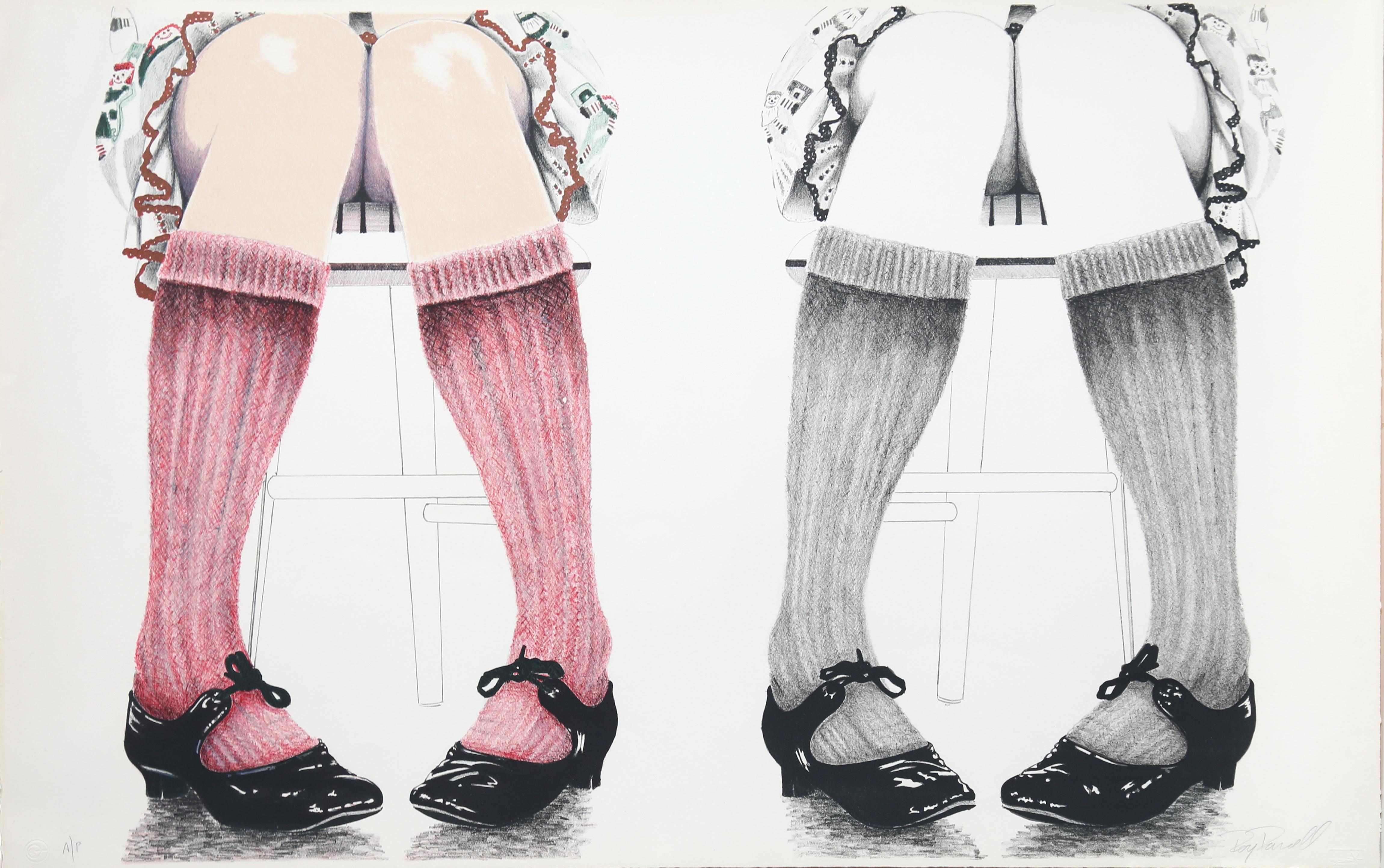 Knees, Lithograph by Charles Roy Purcell 1973