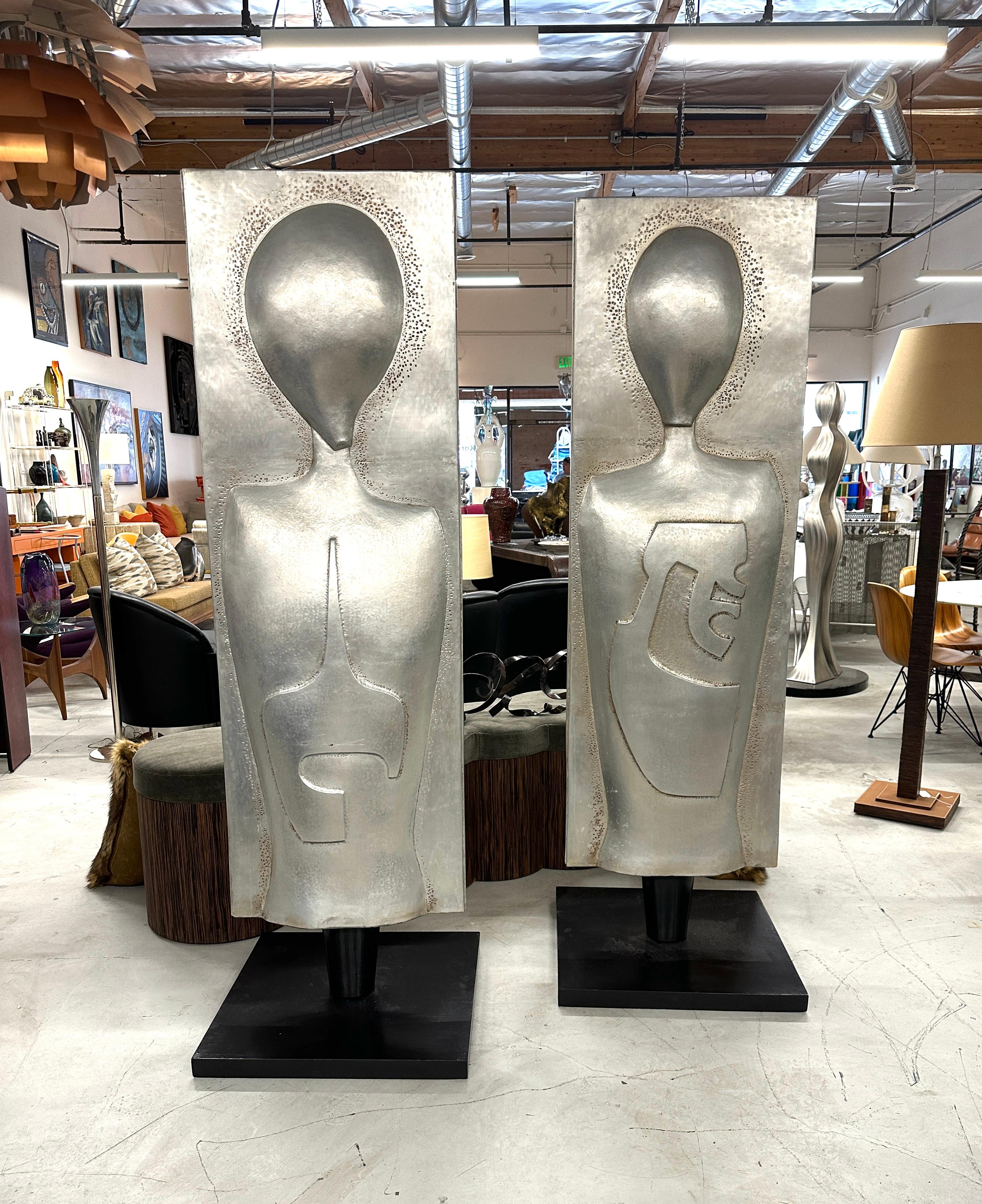 Hand-Crafted Roy Rasmussen 1971 Monumental Aluminum Sculptures For Sale