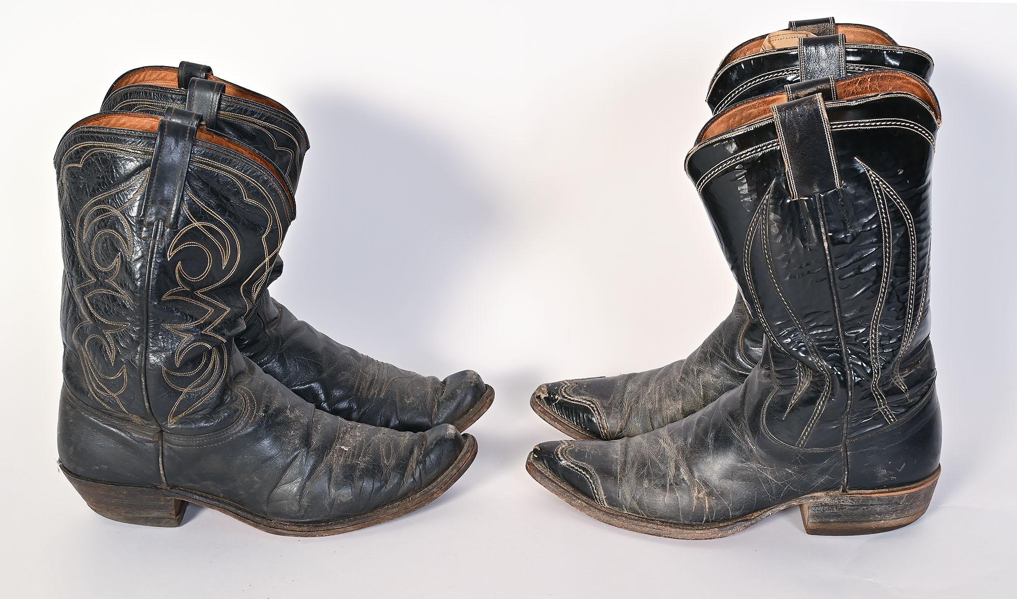 On offer are two pairs of cowboy boots that belonged to Roy Rogers, 
