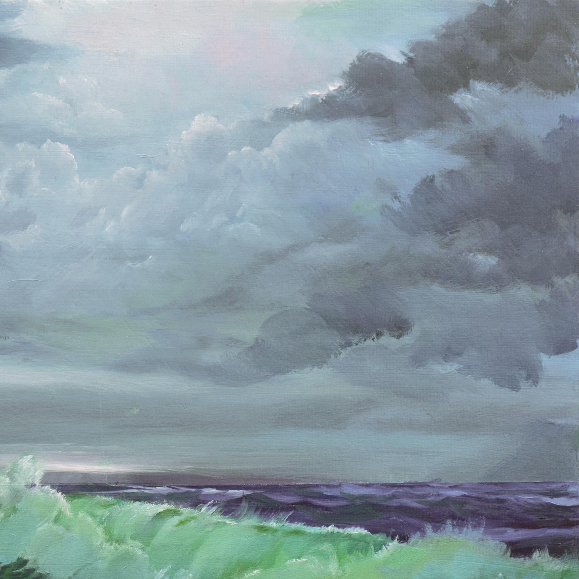 'After the Storm', Turbulent Seascape - Impressionist Painting by Roy Rose Sales