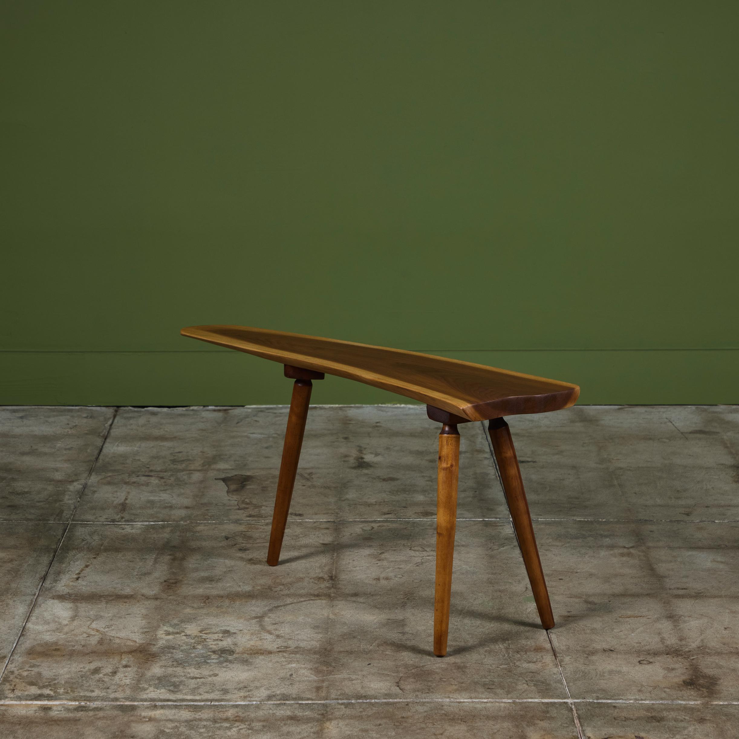 Roy Sheldon Free Edge Walnut Accent Table 3