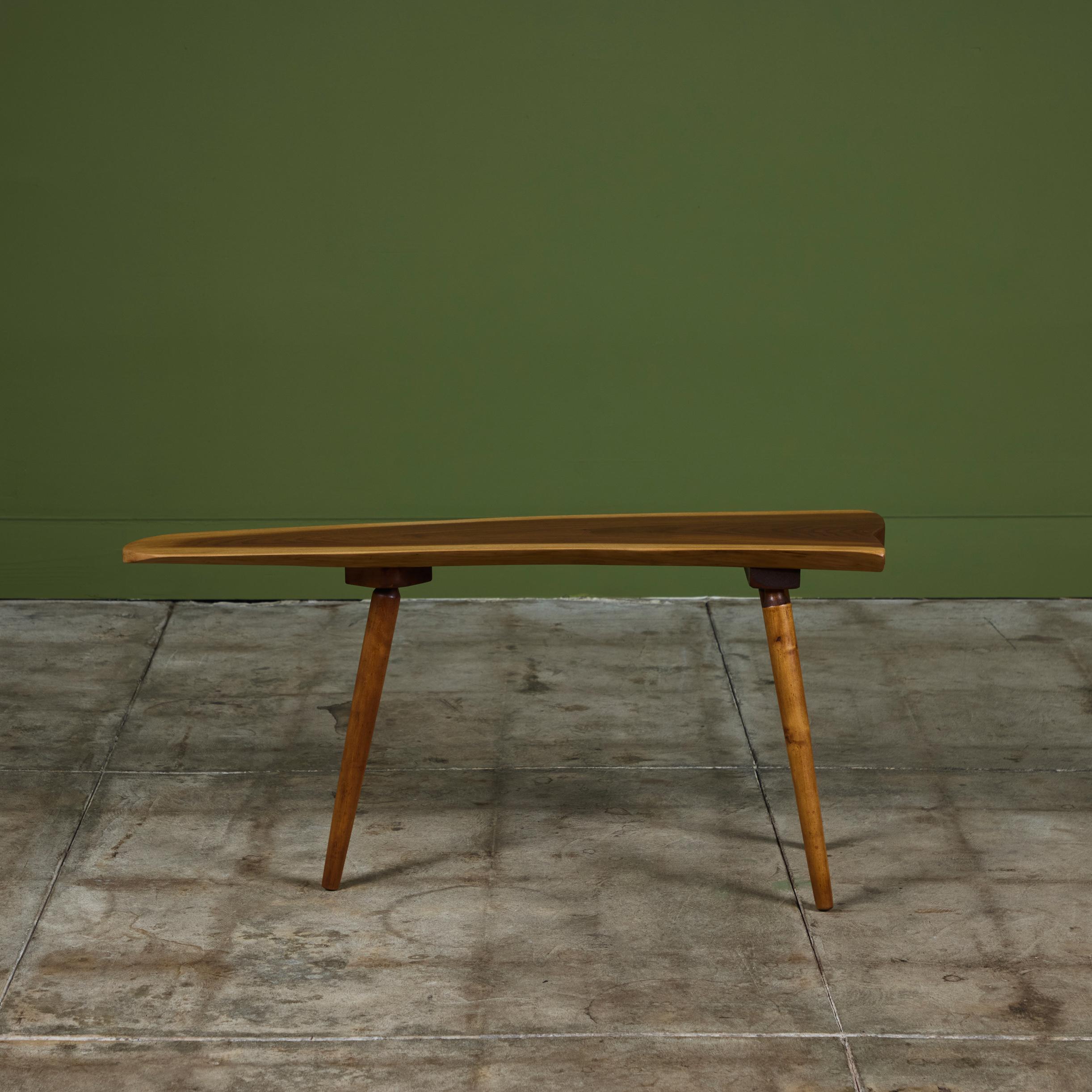 Roy Sheldon Free Edge Walnut Accent Table 4