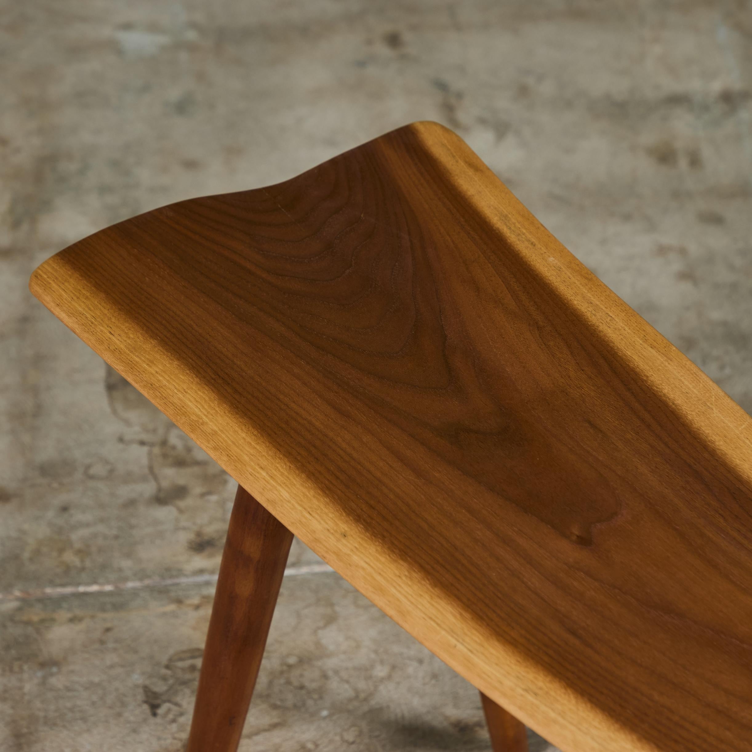 Roy Sheldon Free Edge Walnut Accent Table 6