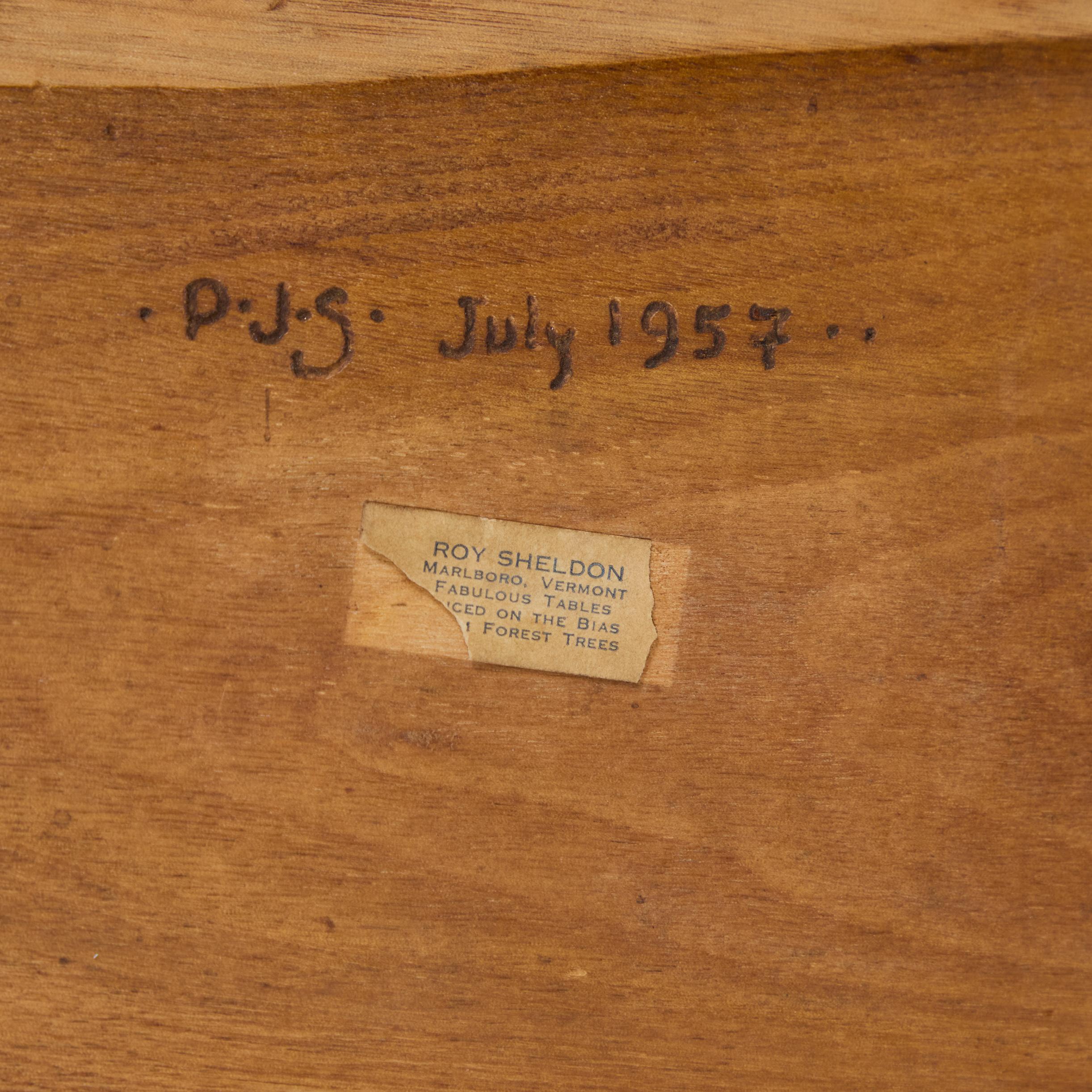 Roy Sheldon Free Edge Walnut Accent Table 7