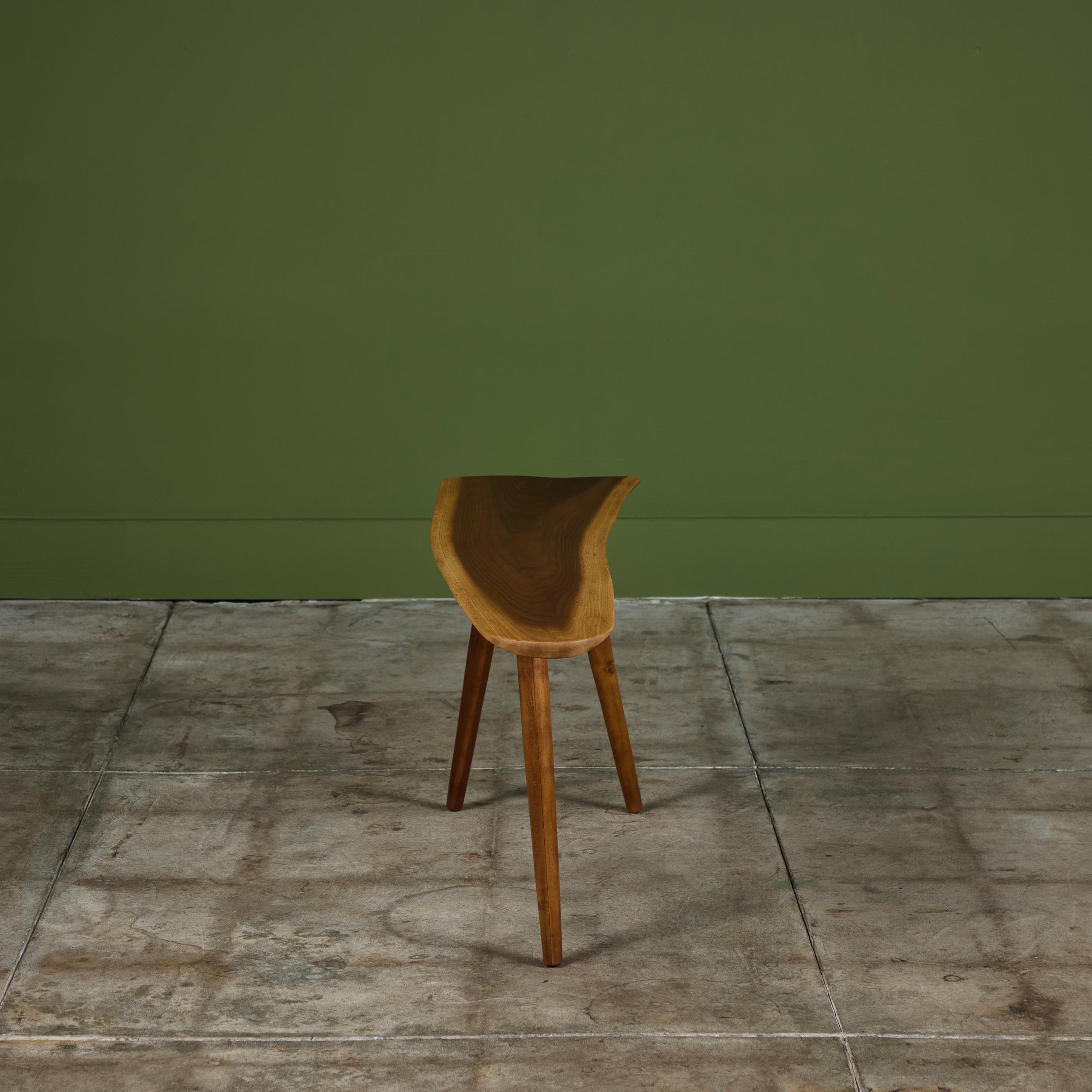 Roy Sheldon Free Edge Walnut Accent Table 1