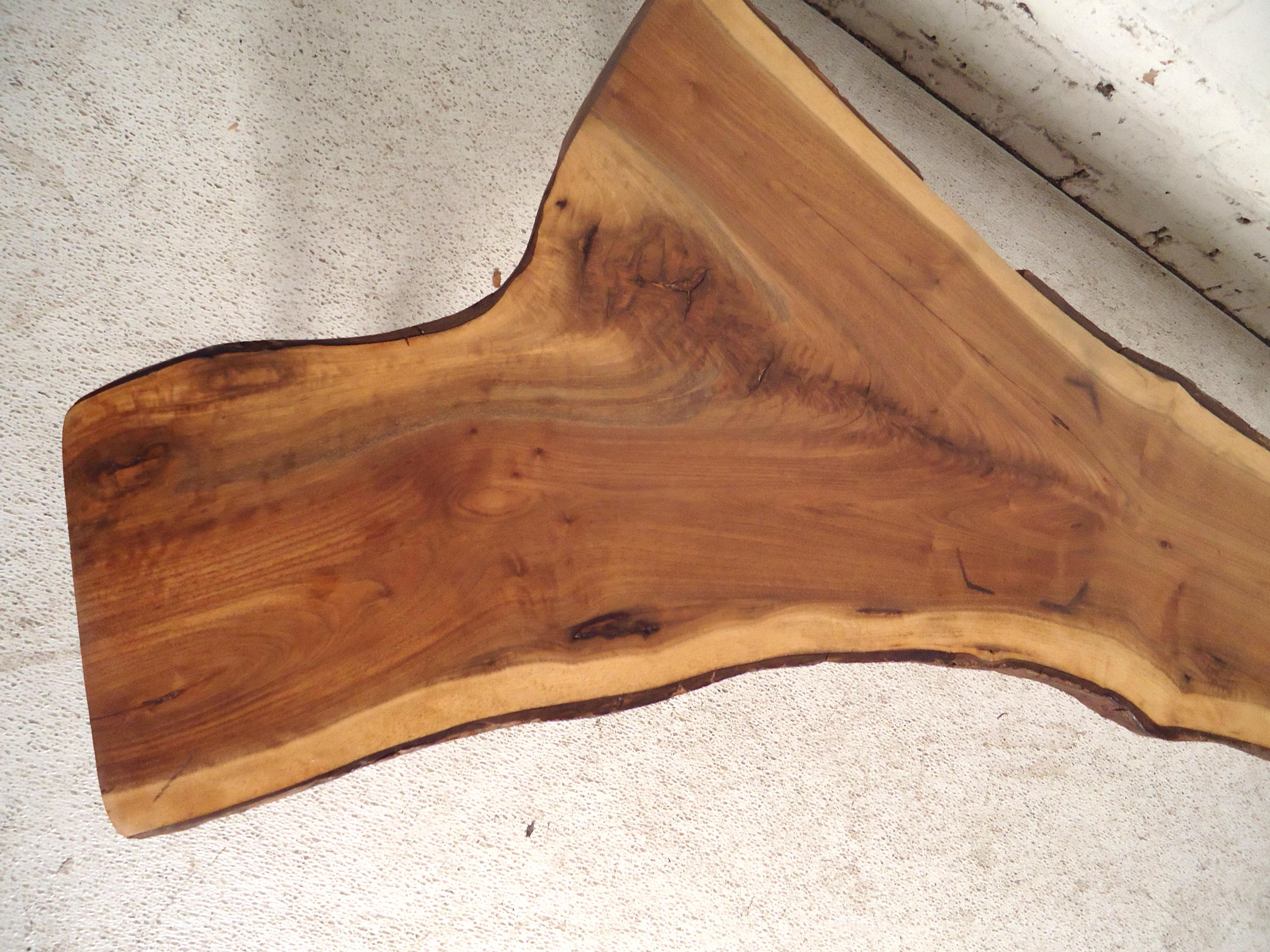 Rustic Roy Sheldon Made Live Edge Table For Sale