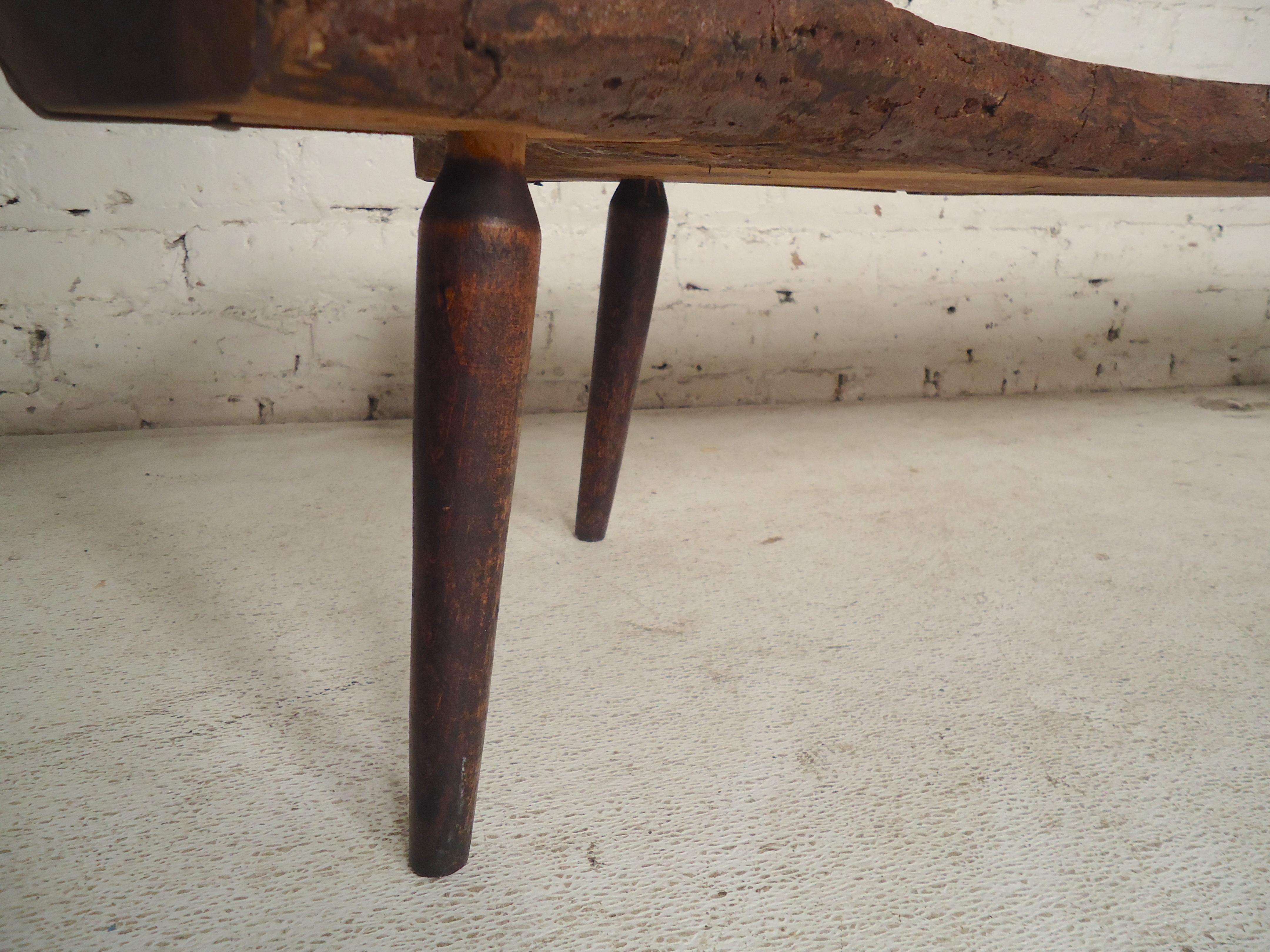 Mid-20th Century Roy Sheldon Made Live Edge Table For Sale