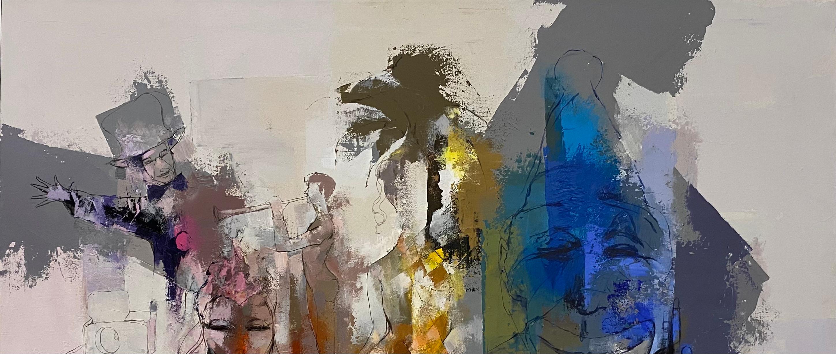 Americano Dipinto olio su tela di Roy Steinberg intitolato 