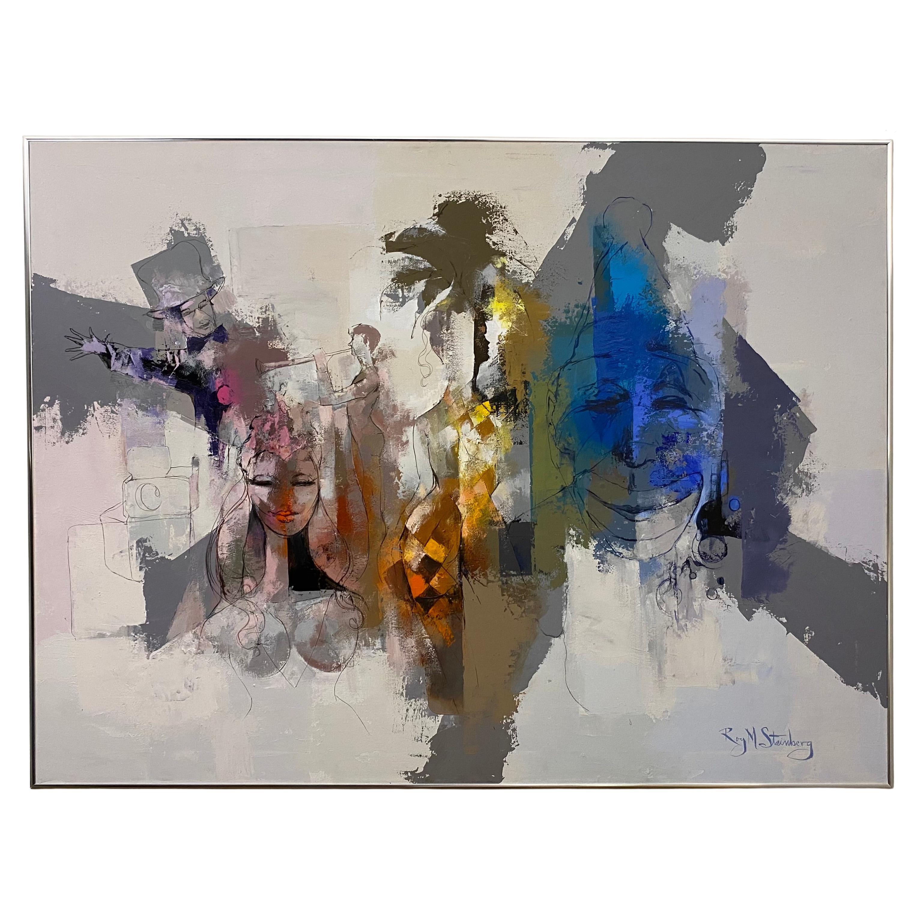 Dipinto olio su tela di Roy Steinberg intitolato "Il mago di Oz".