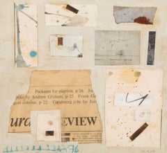 Un paquete para un peregrino, collage abstracto de papel de técnica mixta, 1976