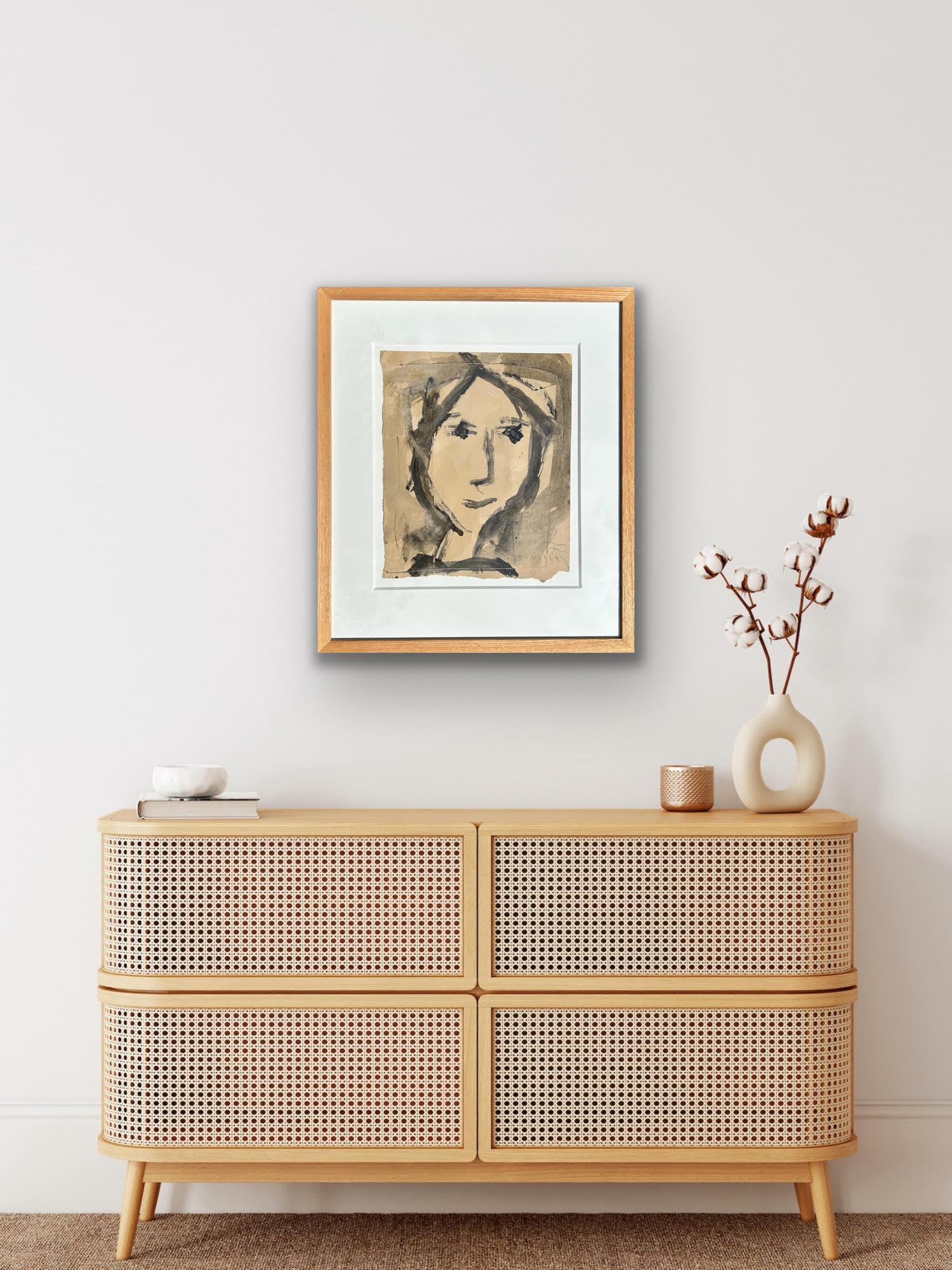 Tête de portrait d'artiste britannique figurant Roy Turner Durant 20ème siècle minimaliste en vente 14