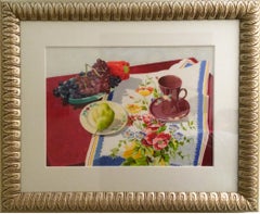 Coorsware, 25x32" framed oil pastel