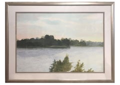 High Water 40x55" Gerahmtes Ölpastell, gerahmt