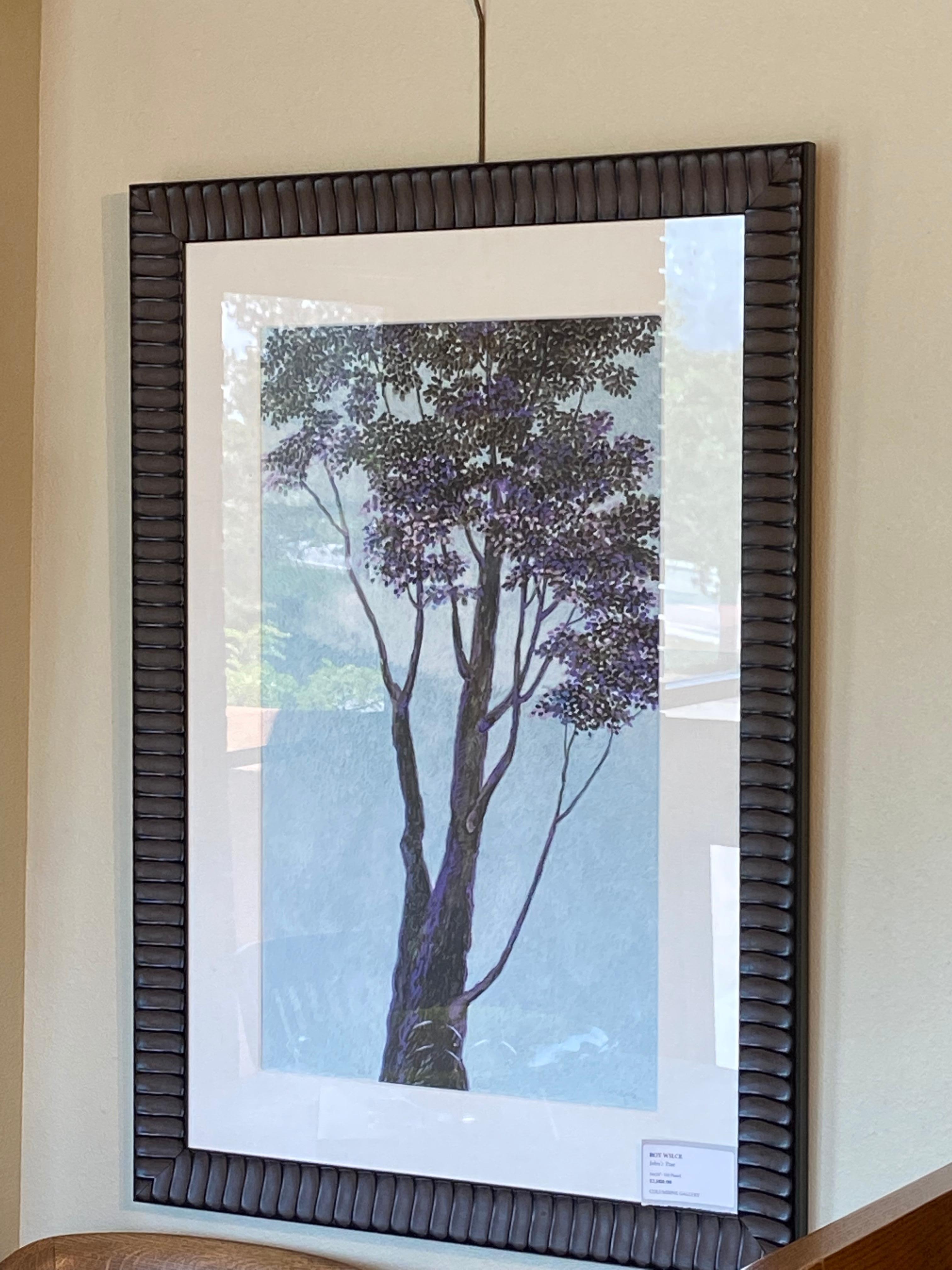 John's Tree, pastello a olio incorniciato di 47x33