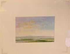 Vintage Untitled II, unframed oil pastel landscape study