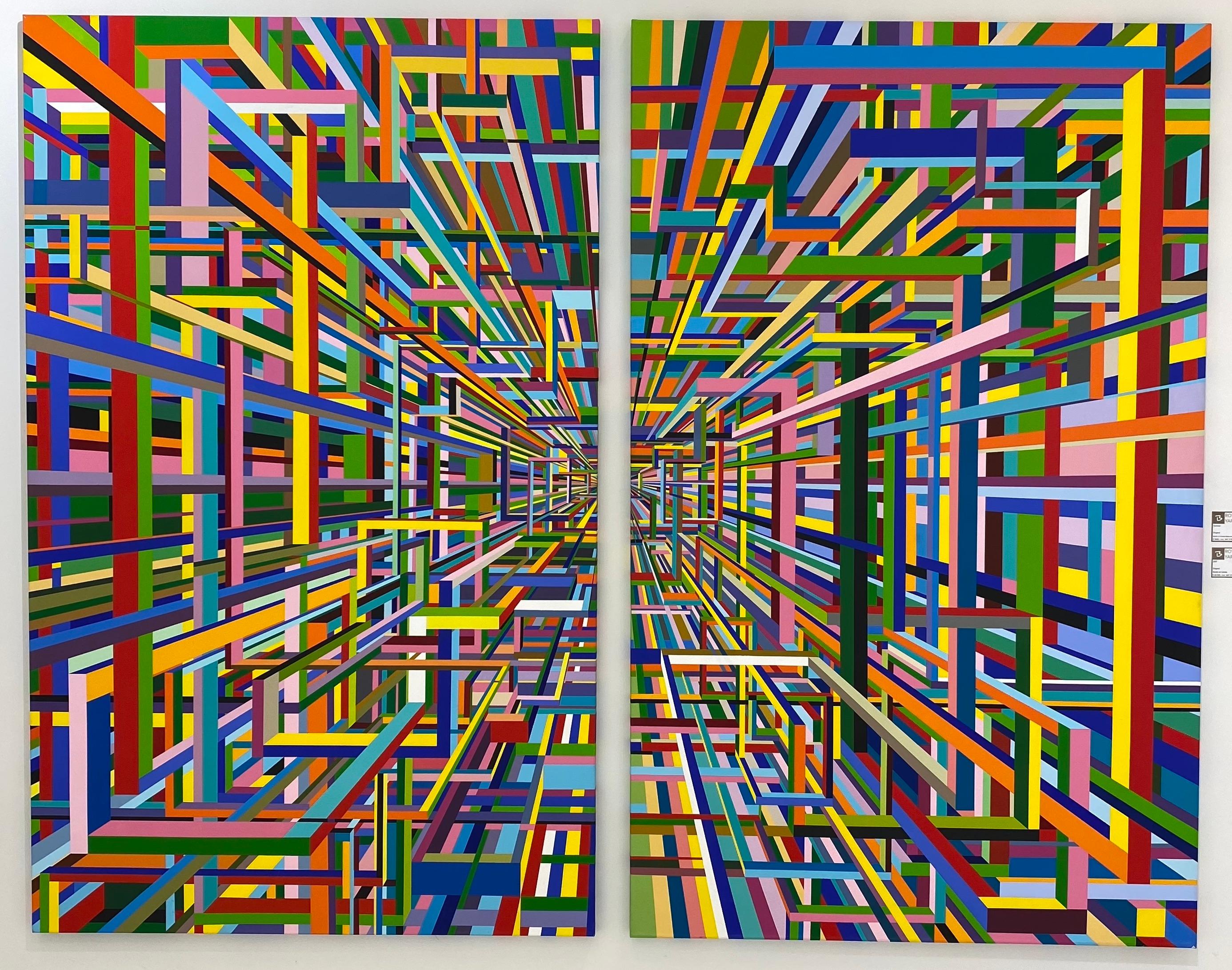 Roy Yariv Abstract Painting – Exit – Originalgemälde