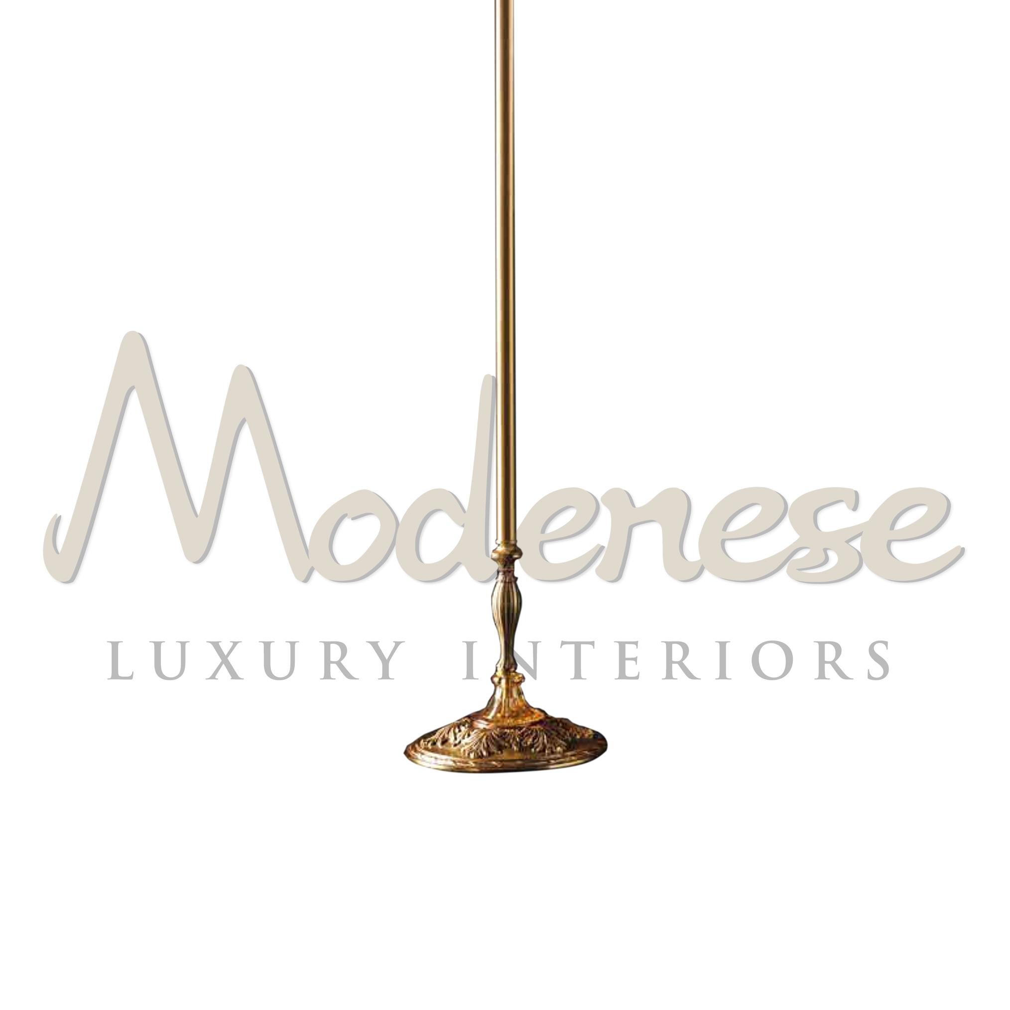 Baroque Royal 1-Light Floor Lamp in French Gold Satin Brass Finishing & Amber Crystals For Sale