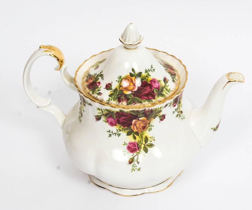 This is a wonderful vintage 139-piece tea, coffee and dinner service by Royal Albert China, the design is called Old Country Roses, circa 1960 in date.

It is beautifully made of fine bone china porcelain with hand enamelled floral