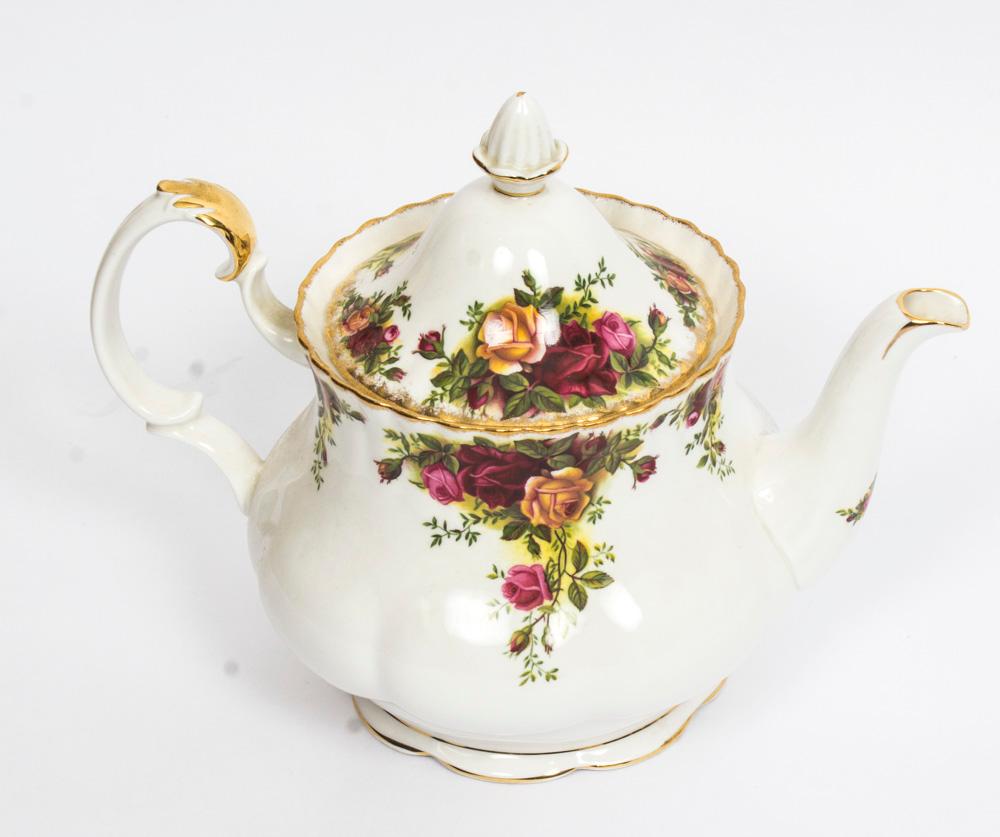 This is a wonderful vintage 150 piece tea, coffee and dinner service by Royal Albert China, the design is called Old Country Roses, circa 1960 in date.

It is beautifully made of fine bone china porcelain with hand enamelled floral