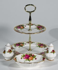 Royal Albert England Porcelain Serving Set, Old Country Roses, 1974-1980