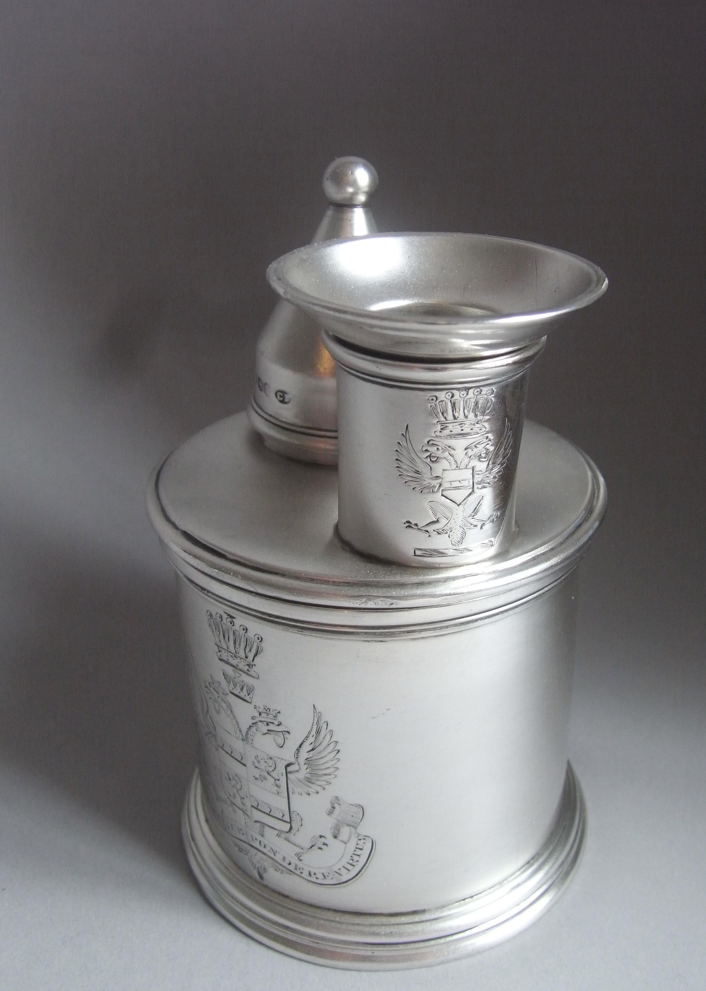 European Royal, An important William IV Inkstand made in London in 1835 by Charles Fox II