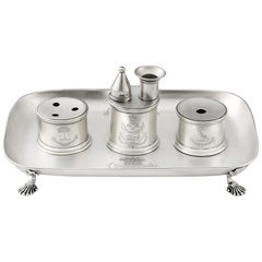 Royal, An important William IV Inkstand made in London in 1835 by Charles Fox II
