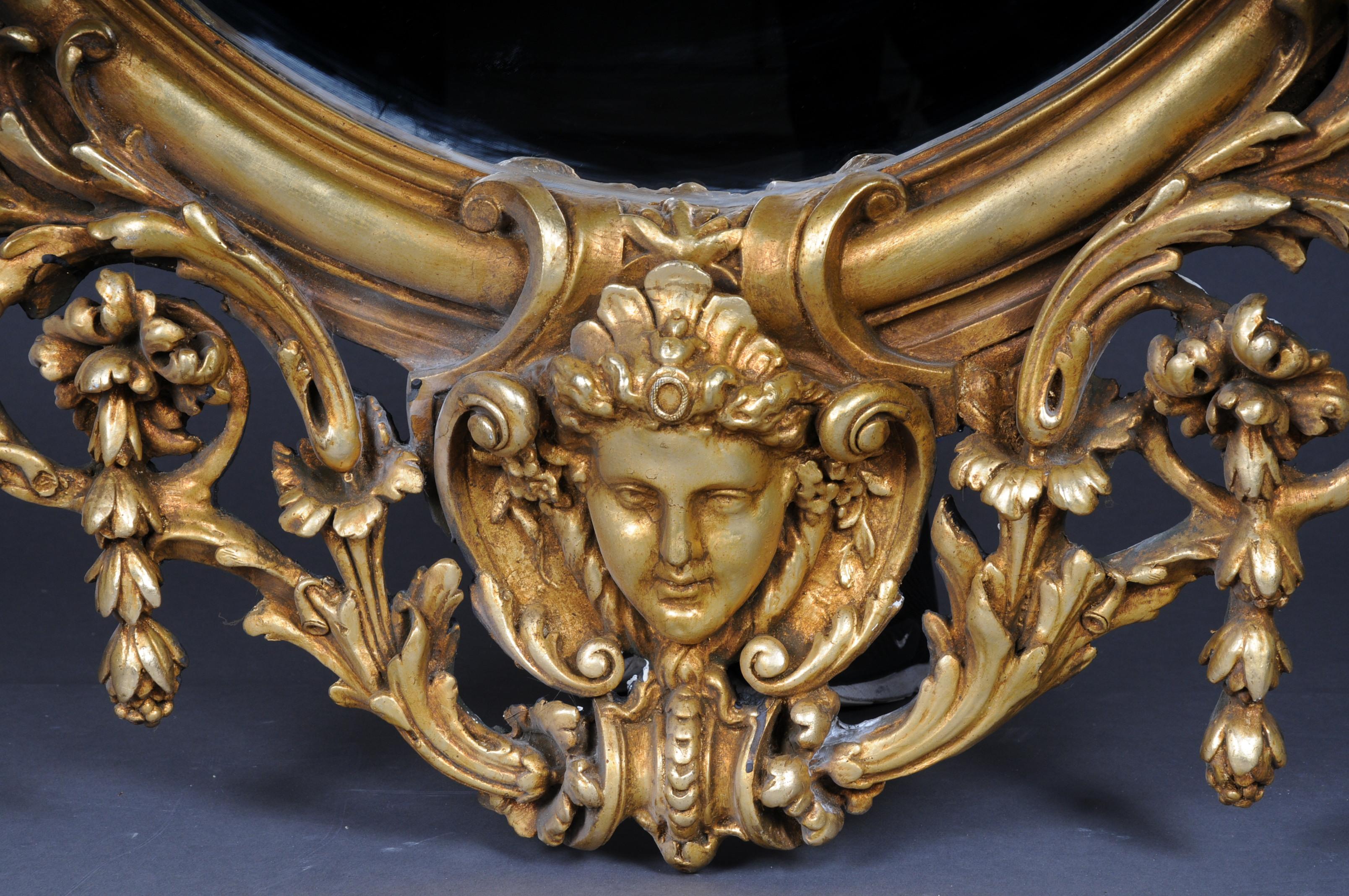 Royal and Monumental Gilded Wall Mirror After F. Linke, Paris For Sale 4